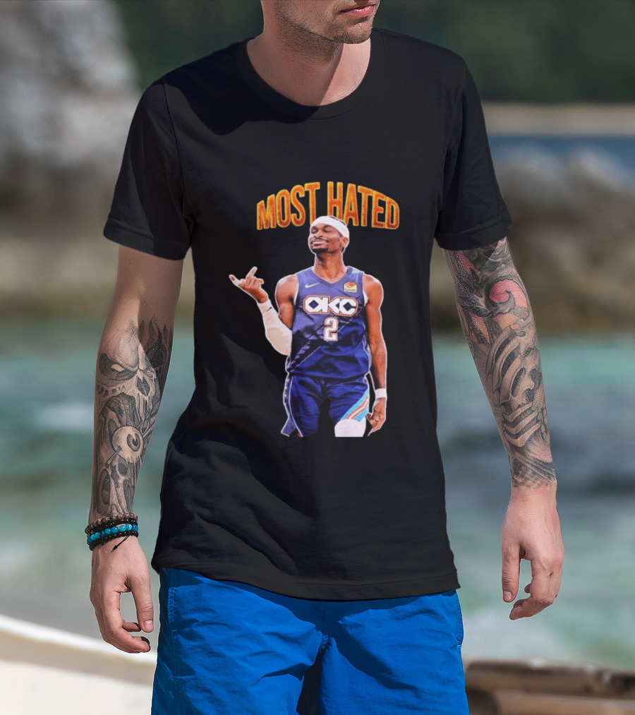 Shai Gilgeous Alexander OKC 2 NBA Basketball "MOST HATED T-Shirt