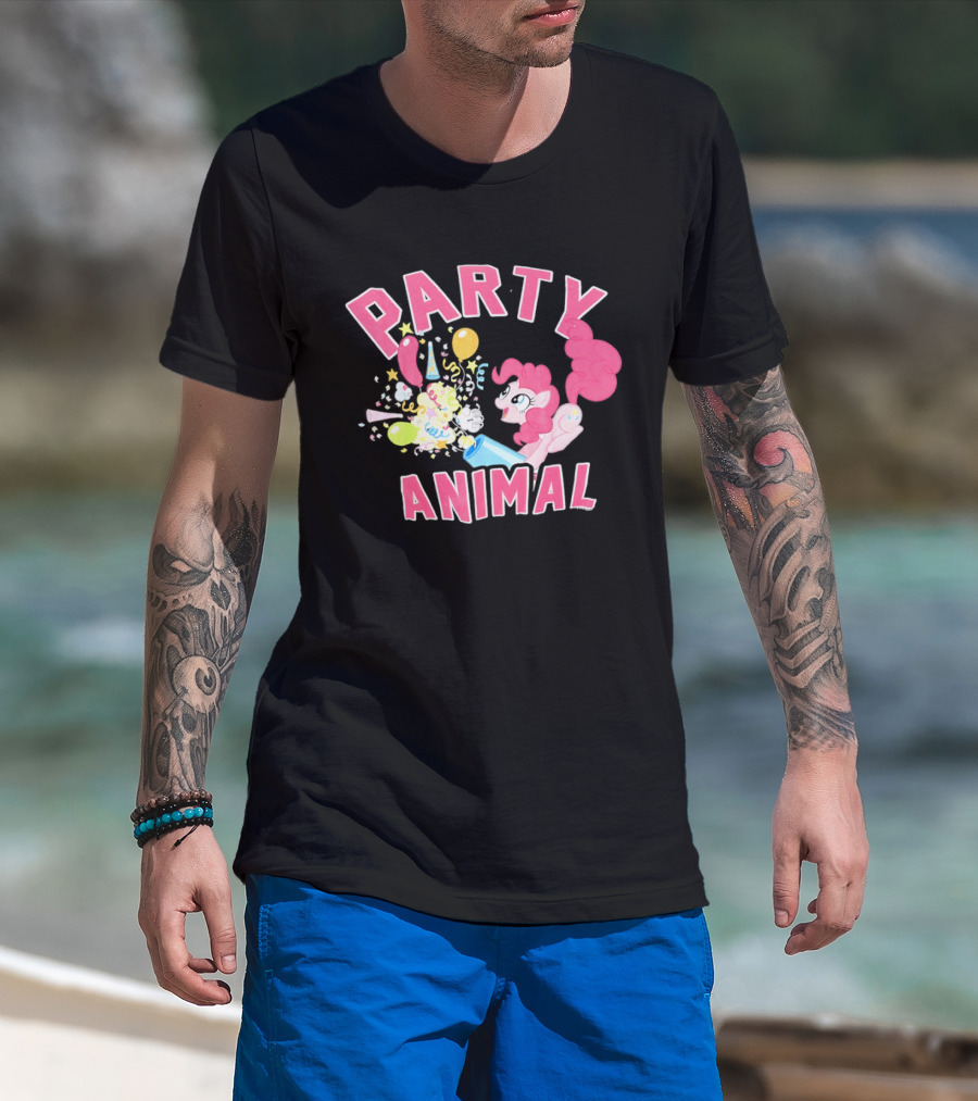 My Little Pony Party Animal Pinkie Pie Celebration Balloons Confetti T-Shirt