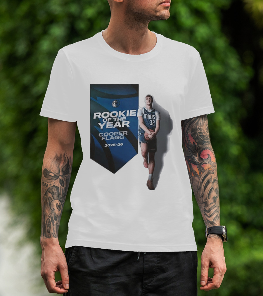 Rookie Of The Year Cooper Flagg 2025 26 Dallas Mavericks Mavs 32 T-Shirt