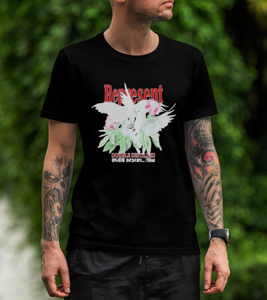 Represent Double Distilled Dove And Floral Elements Cade Cavalli T-Shirt