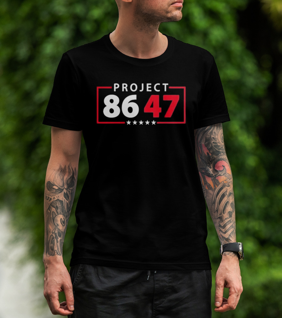 Project 8647 White Red Stars T-Shirt