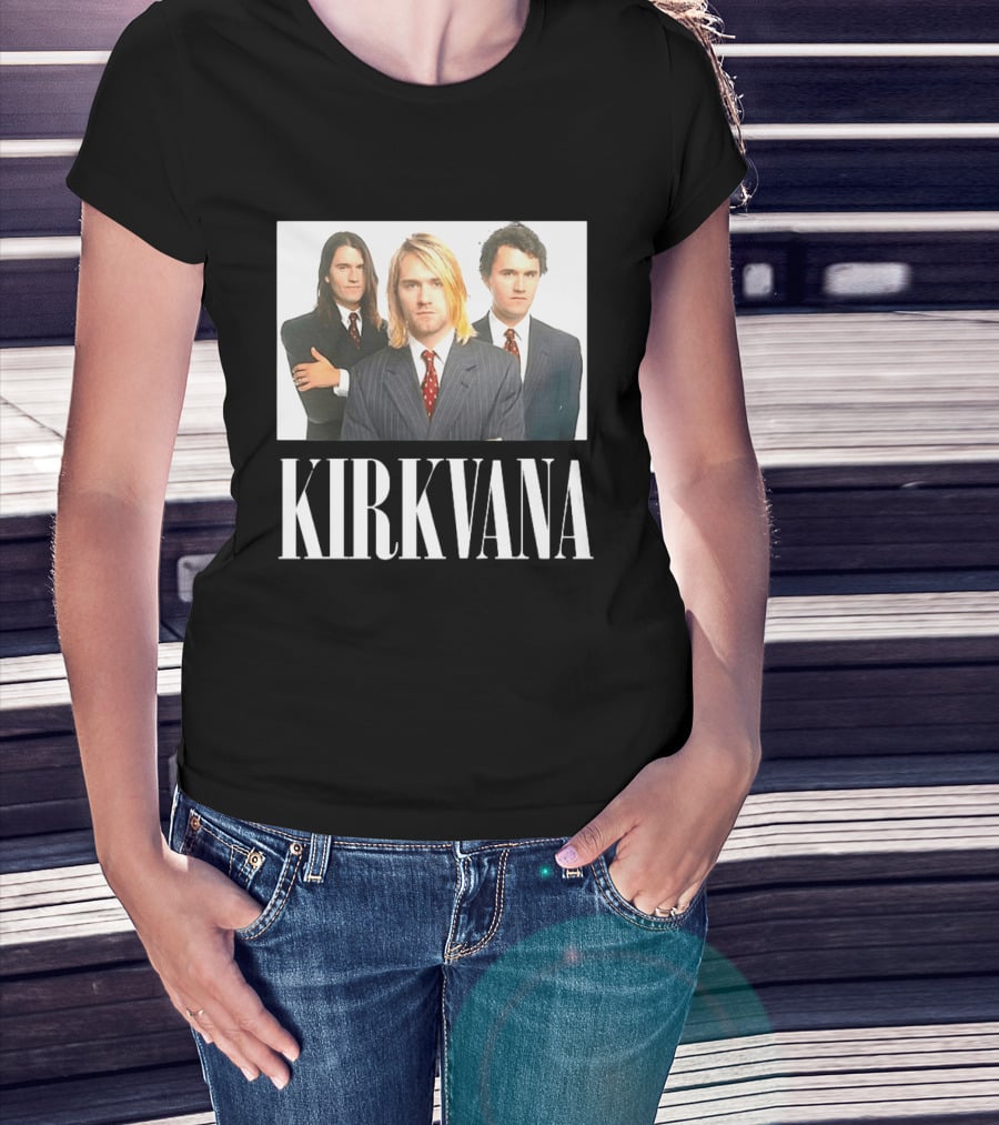 Kirkvana Nirvana Album Covers Suits Band Members T-Shirt