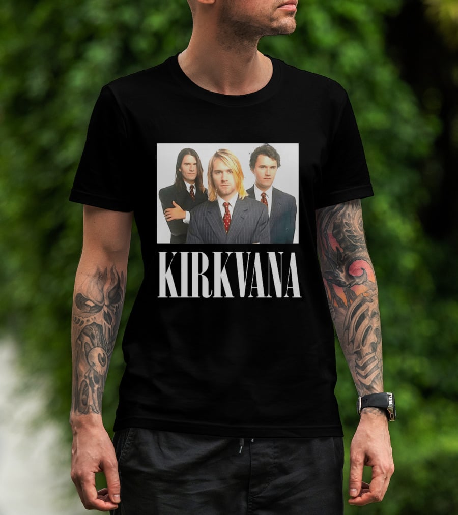 Kirkvana Nirvana Album Covers Suits Band Members T-Shirt