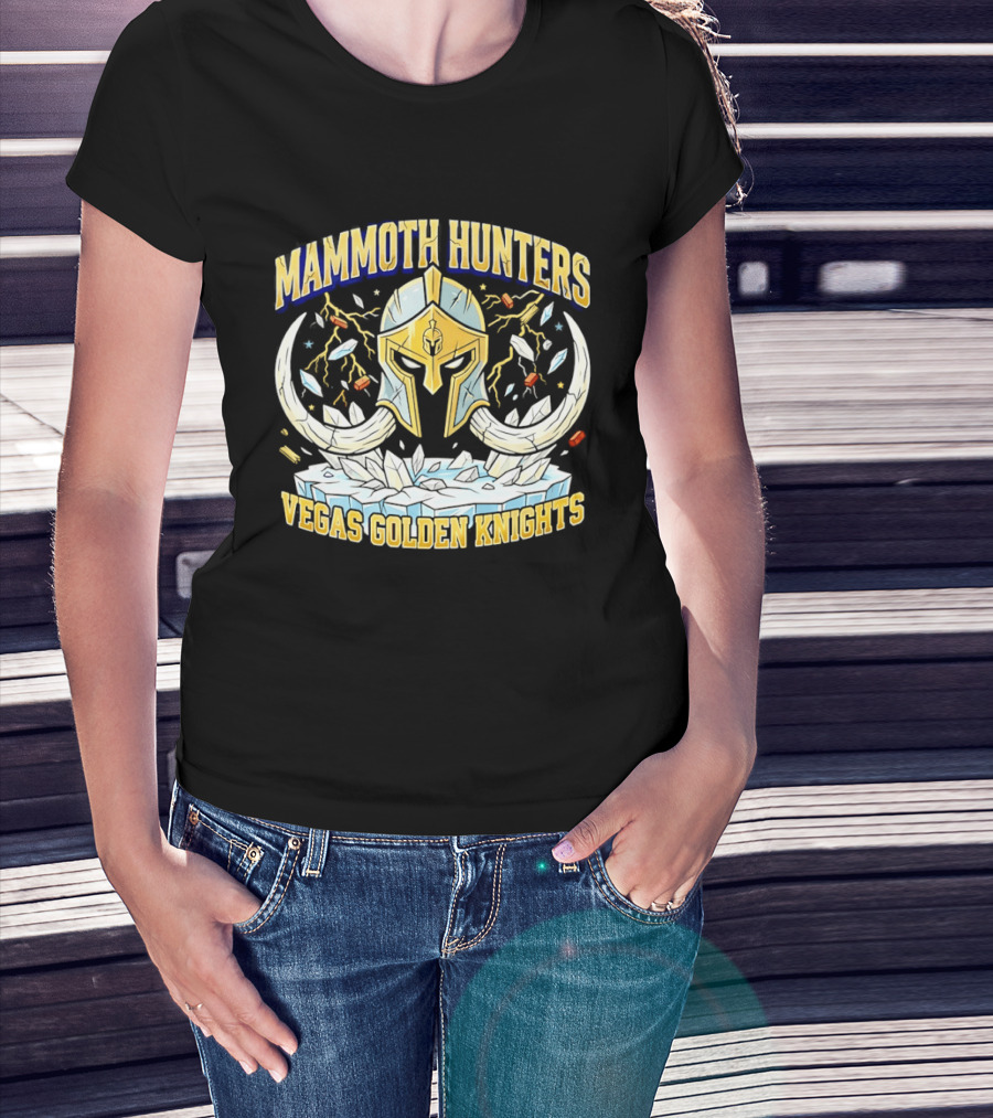 Mammoth Hunters Vegas Golden Knights Ice Hockey Helmet Ice T-Shirt