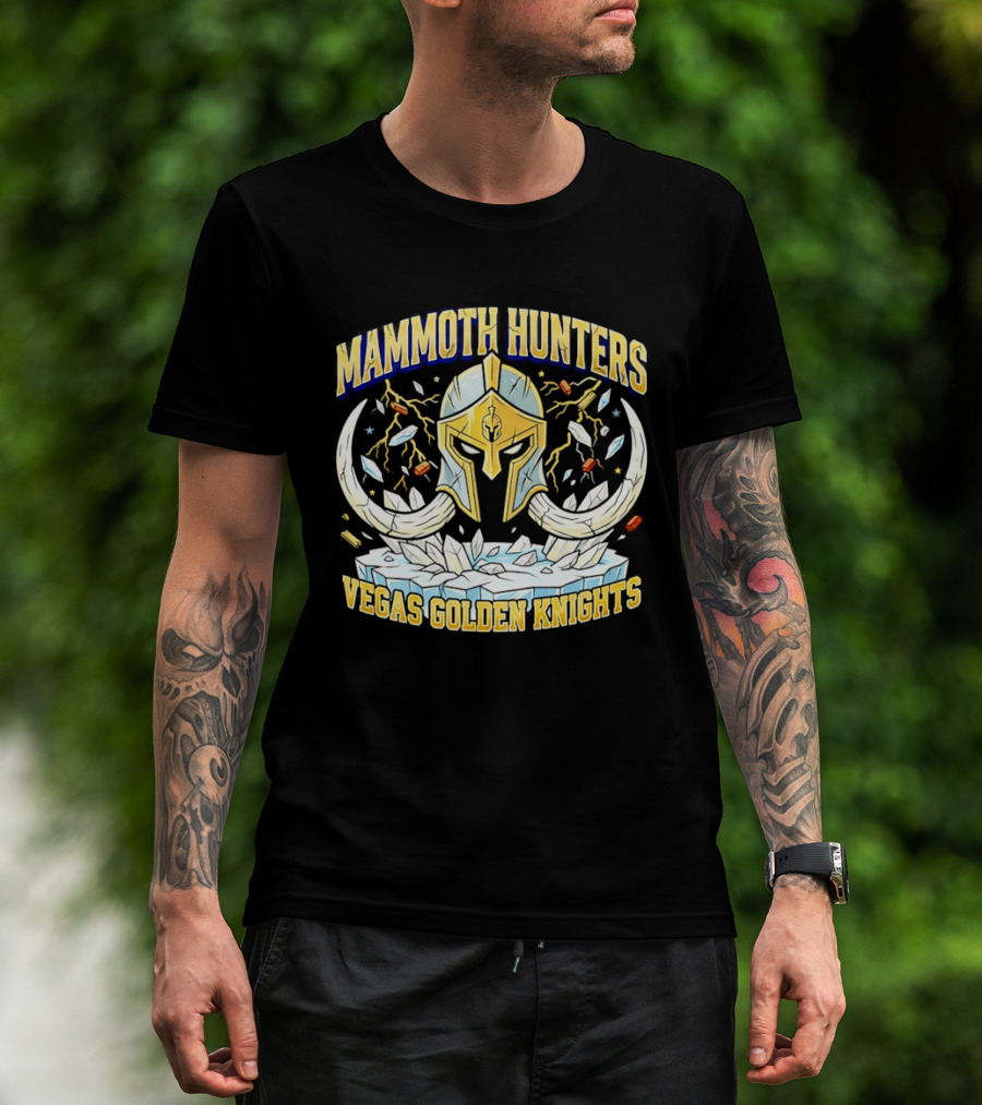 Mammoth Hunters Vegas Golden Knights Ice Hockey Helmet Ice T-Shirt