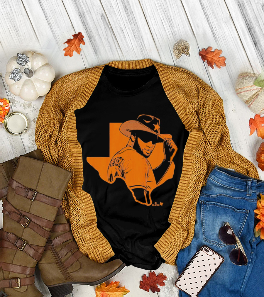 Yordan Alvarez Texas Cowboy Silhouette Hat T-Shirt