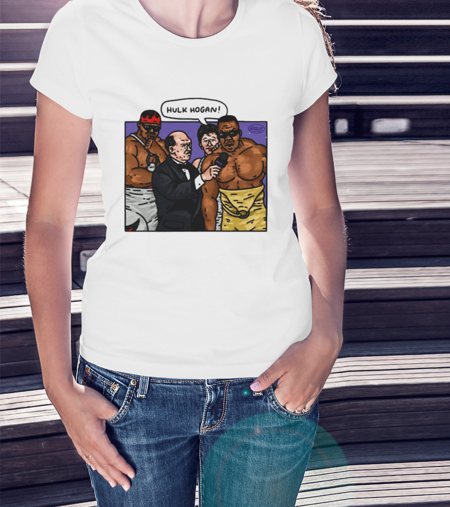 Culture Kings WWE Hulk Hogan Wrestlers Cartoon Interview Scene T-Shirt