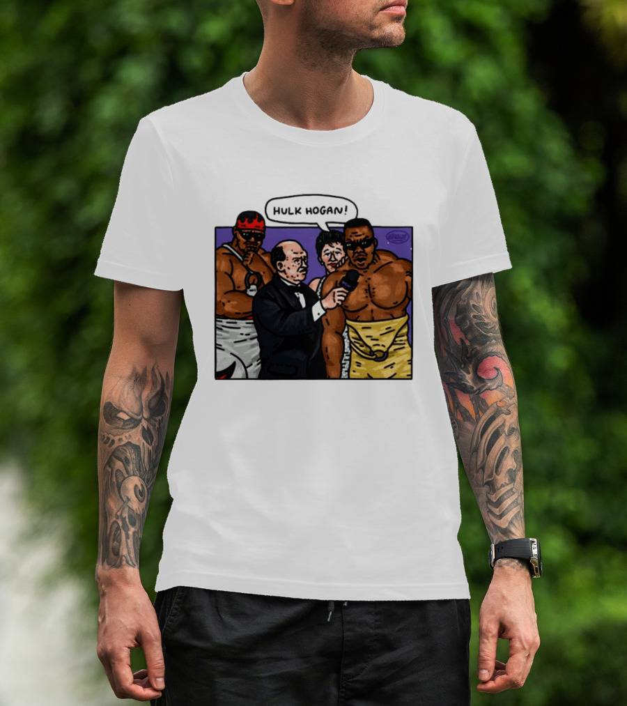 Culture Kings WWE Hulk Hogan Wrestlers Cartoon Interview Scene T-Shirt