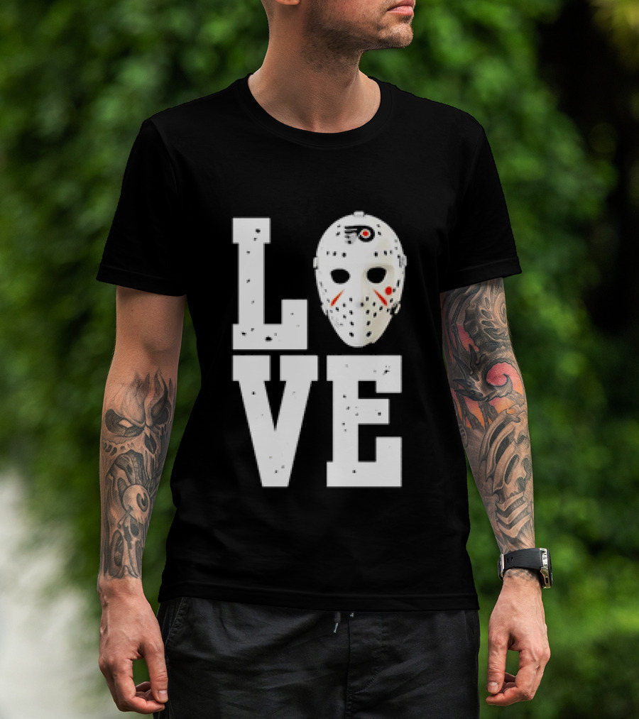 Philadelphia Flyers Love Hockey Goalie Mask T-Shirt