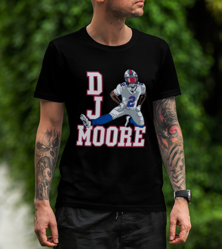 DJ Moore Buffalo Football Jersey Number 2 Athletic Pose T-Shirt