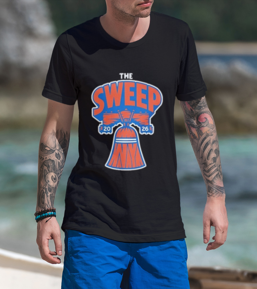 New York Knicks The Sweep 2026 Liberty Bell Motif T-Shirt