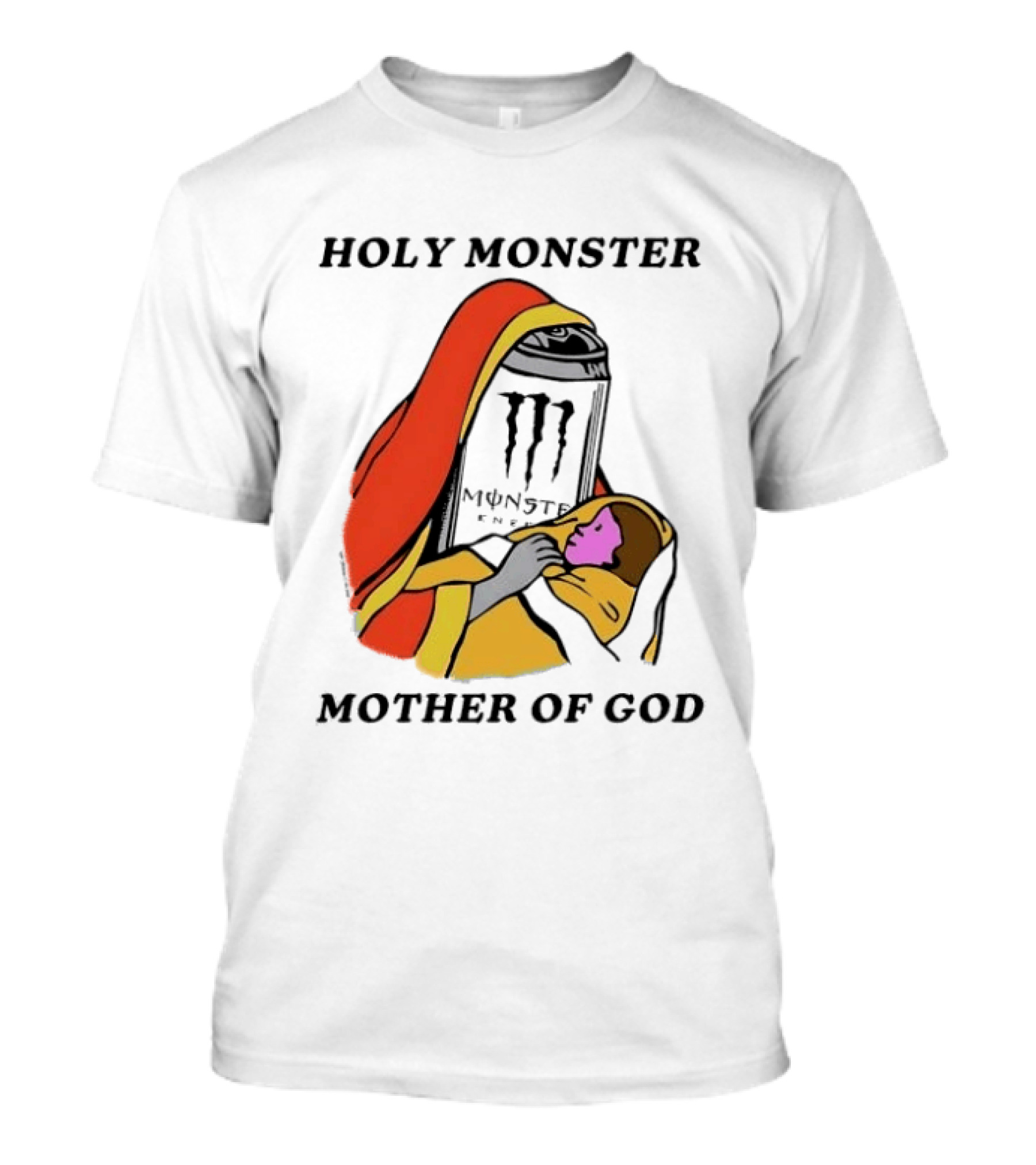 Holy Monster Mother Of God Energy Drink Can T-Shirt