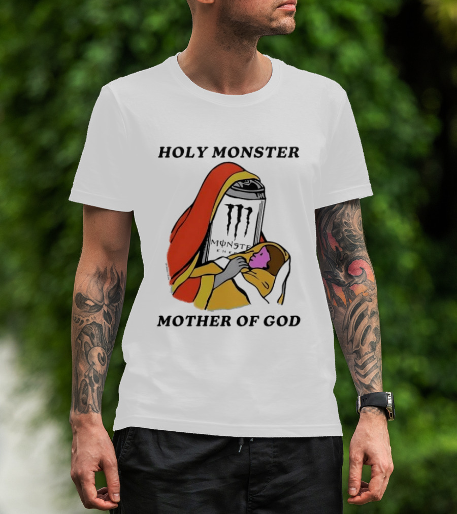 Holy Monster Mother Of God Energy Drink Can T-Shirt