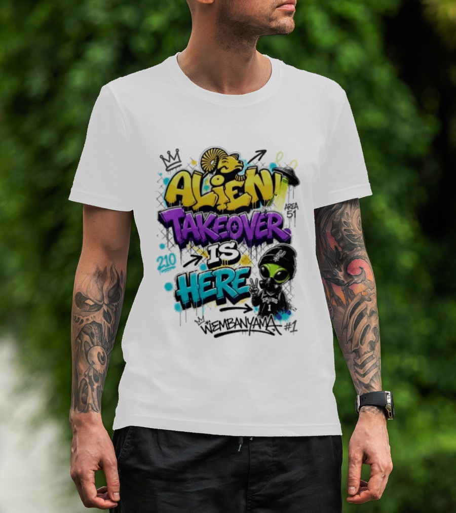 Alien Takeover Is Here Wembanyama T-Shirt