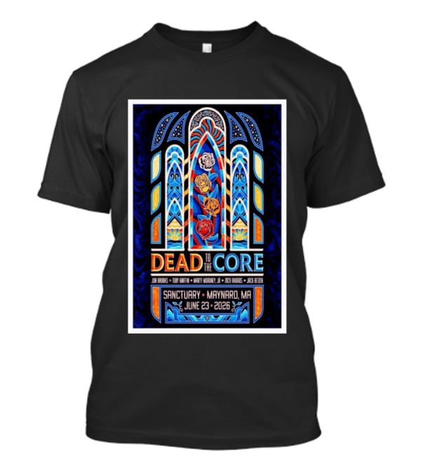 Dead To The Core Sanctuary Maynard MA June 23 2026 Floral Stained Glass T-Shirt