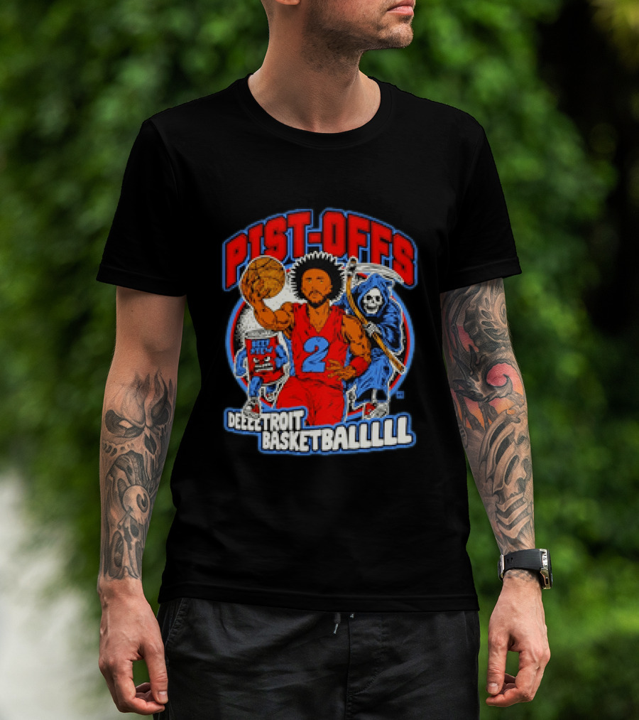 Pist Offs Detroit Basketball Player With Grim Reaper And Beer Keg T-Shirt