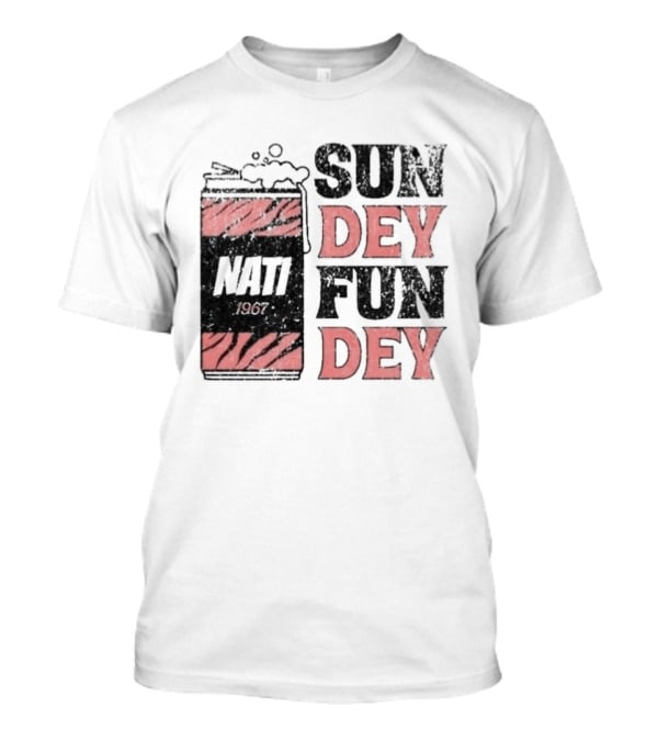 Nati Sunday Funday Cincinnati Bengals Tiger Stripes Football Fan Gear T-Shirt