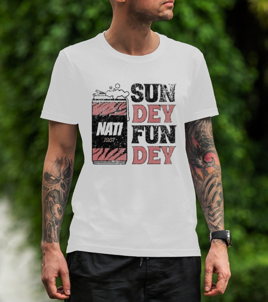 Nati Sunday Funday Cincinnati Bengals Tiger Stripes Football Fan Gear T-Shirt