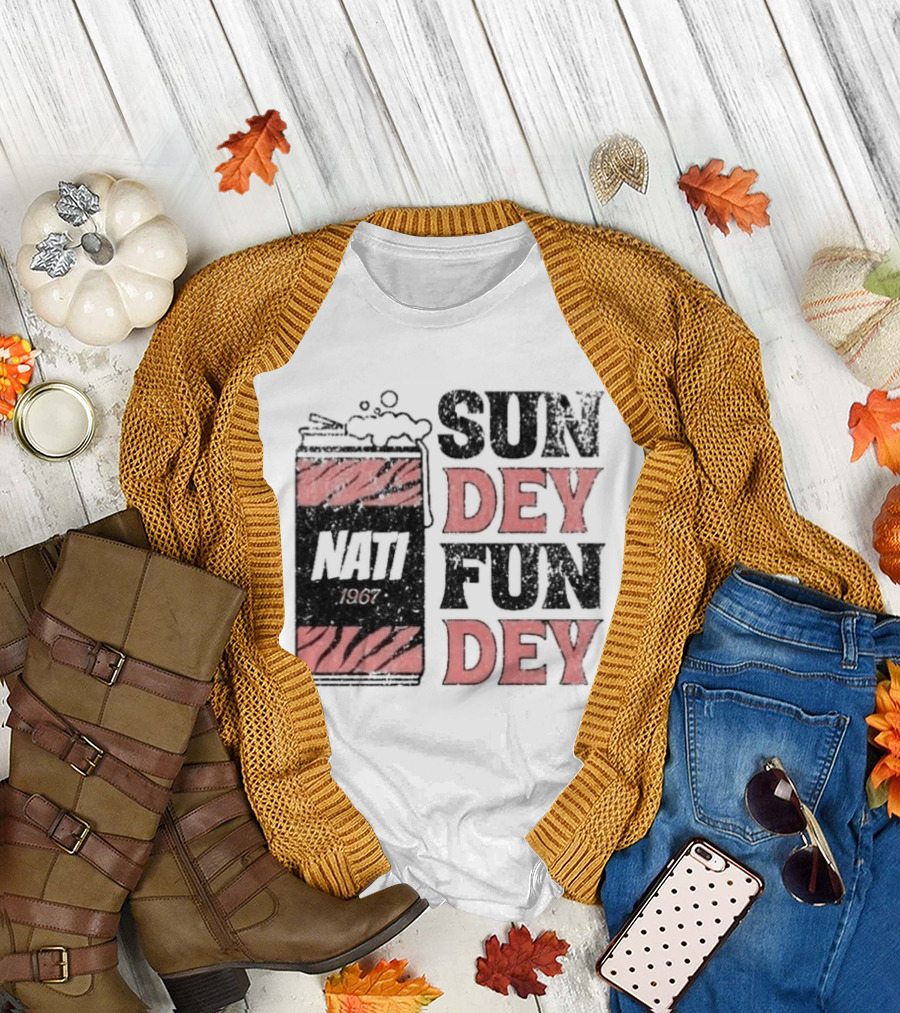 Nati Sunday Funday Cincinnati Bengals Tiger Stripes Football Fan Gear T-Shirt