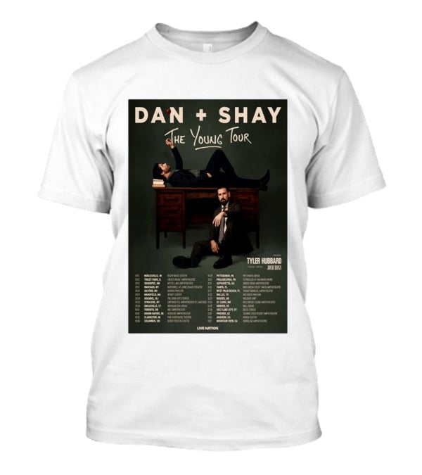Dan Shay The Young Tour 2026 Tyler Hubbard Josh Ross Live Nation T-Shirt