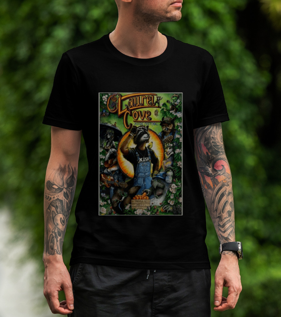 Laurel Cove Music Festival Pineville KY June 11 13 2026 Tour Animals With Instruments T-Shirt