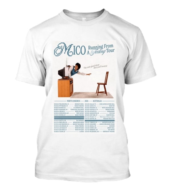 MICO Running From A Feeling Tour 2026 North America Asia Australia Dates T-Shirt