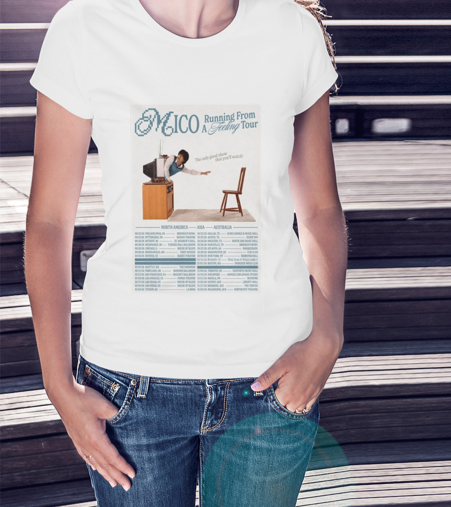 MICO Running From A Feeling Tour 2026 North America Asia Australia Dates T-Shirt