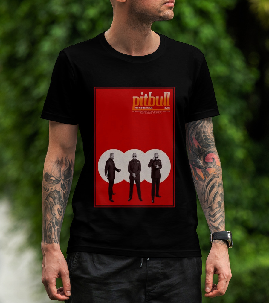 Pitbull Mr. Worldwide 2026 MidFlorida Credit Union Amphitheatre May 16 Tampa FL T-Shirt