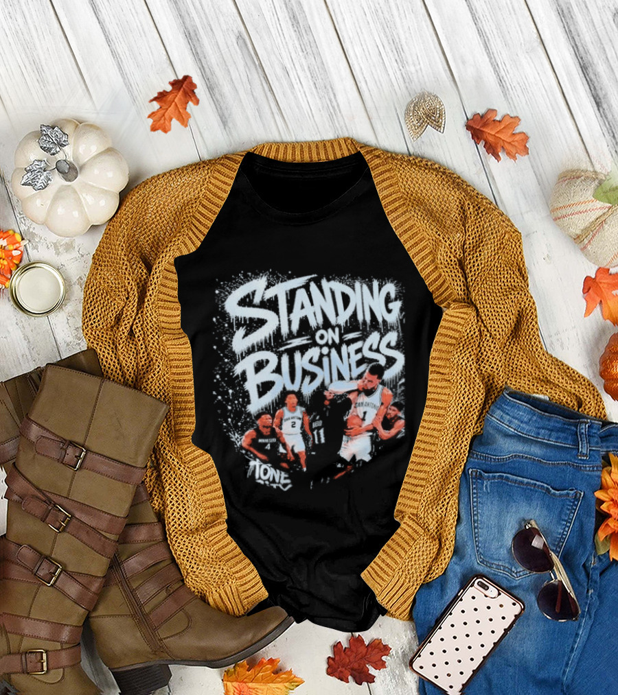 San Antonio Spurs Standing on Business Basketball Team T-Shirt