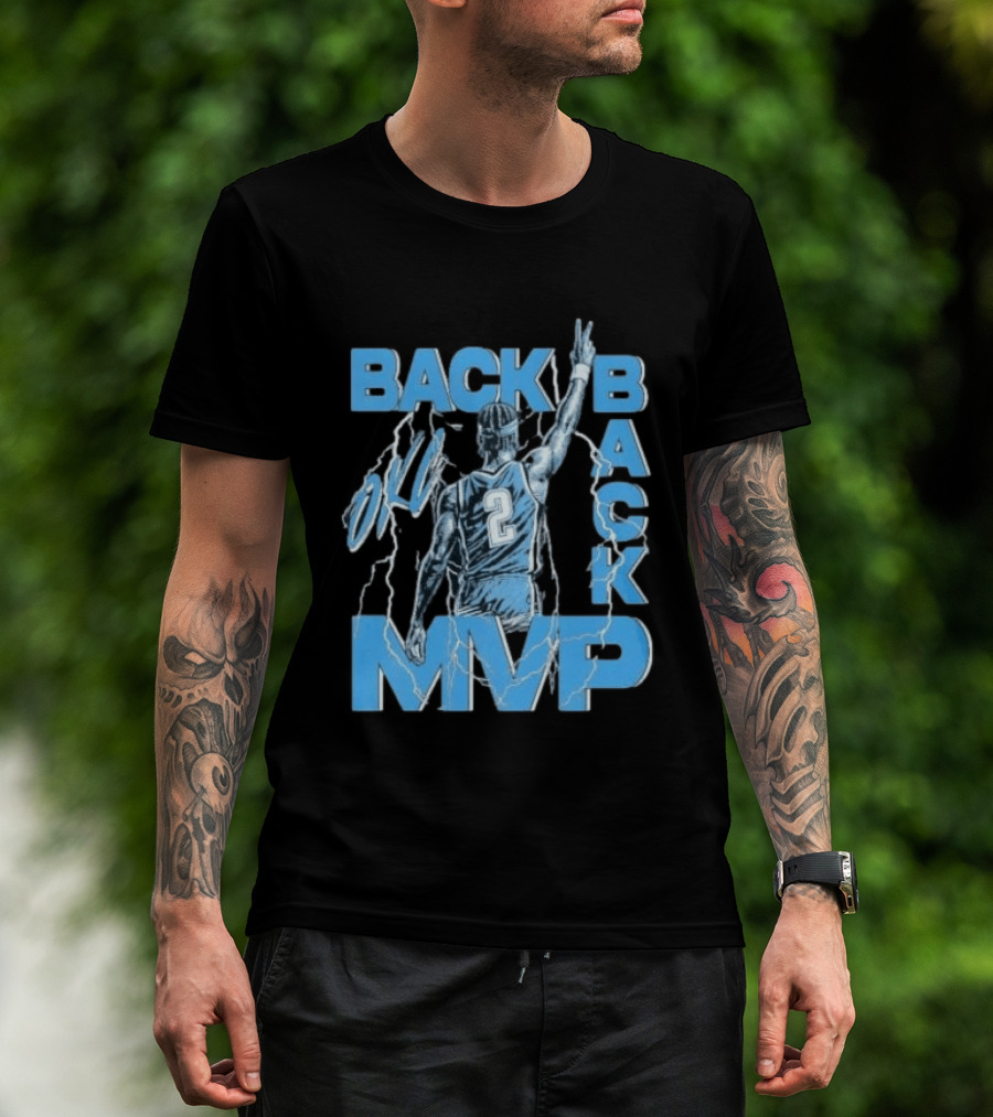 Back To Back MVP Shai Gilgeous Alexander Lightning Number 2 T-Shirt