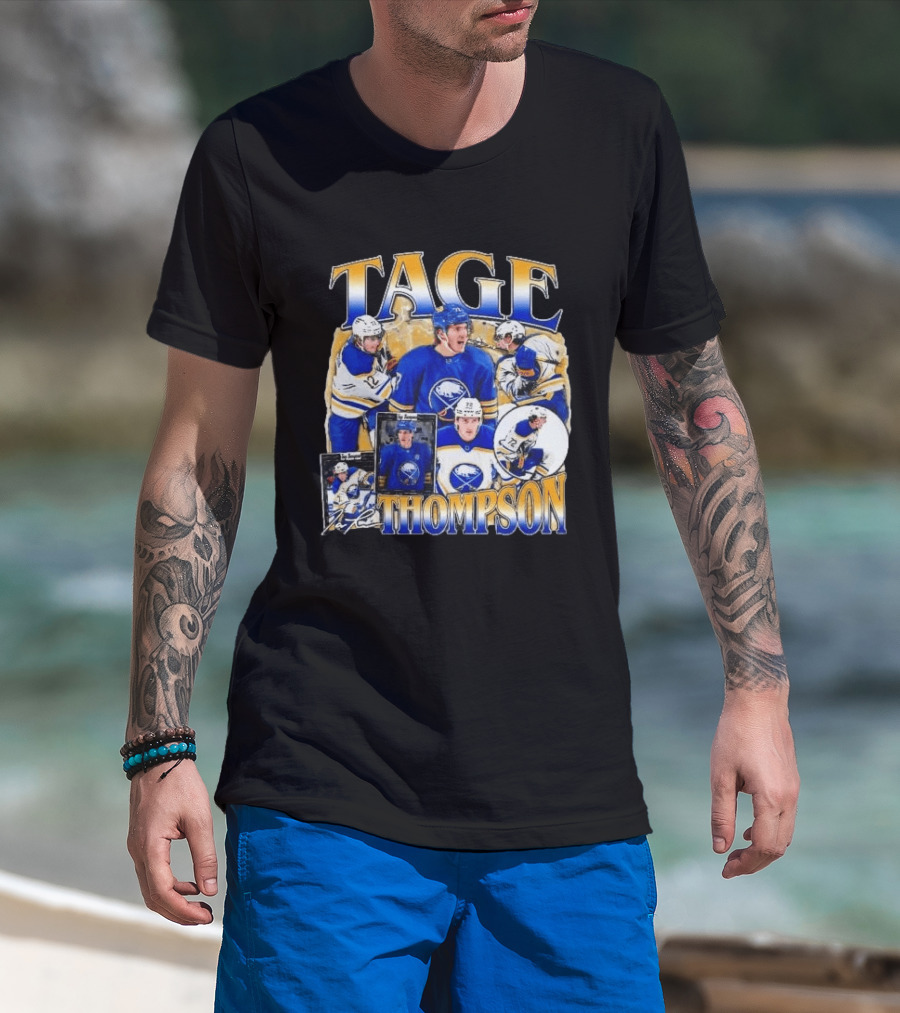 Tage Thompson Buffalo Sabres Hockey Collage T-Shirt