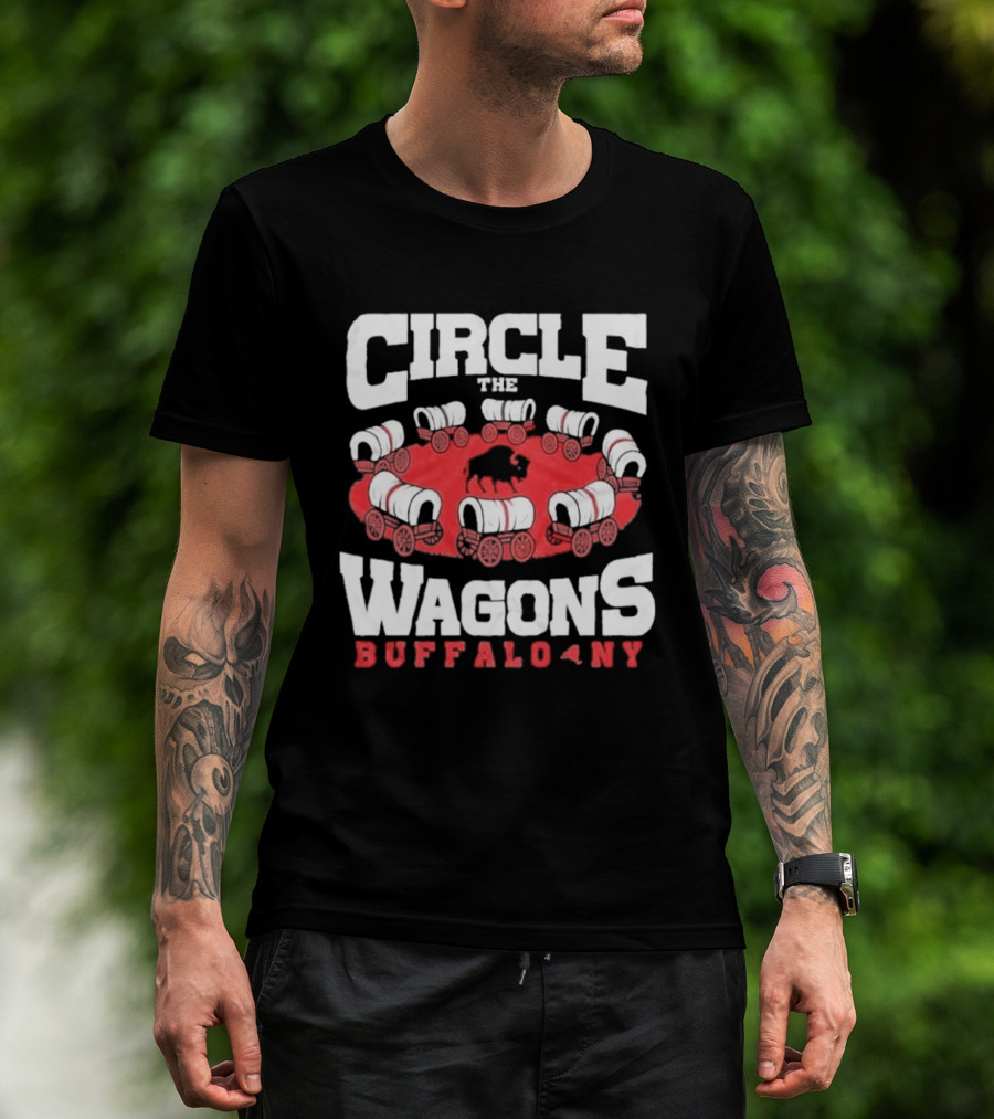 Circle The Wagons Buffalo NY Bills Football T-Shirt