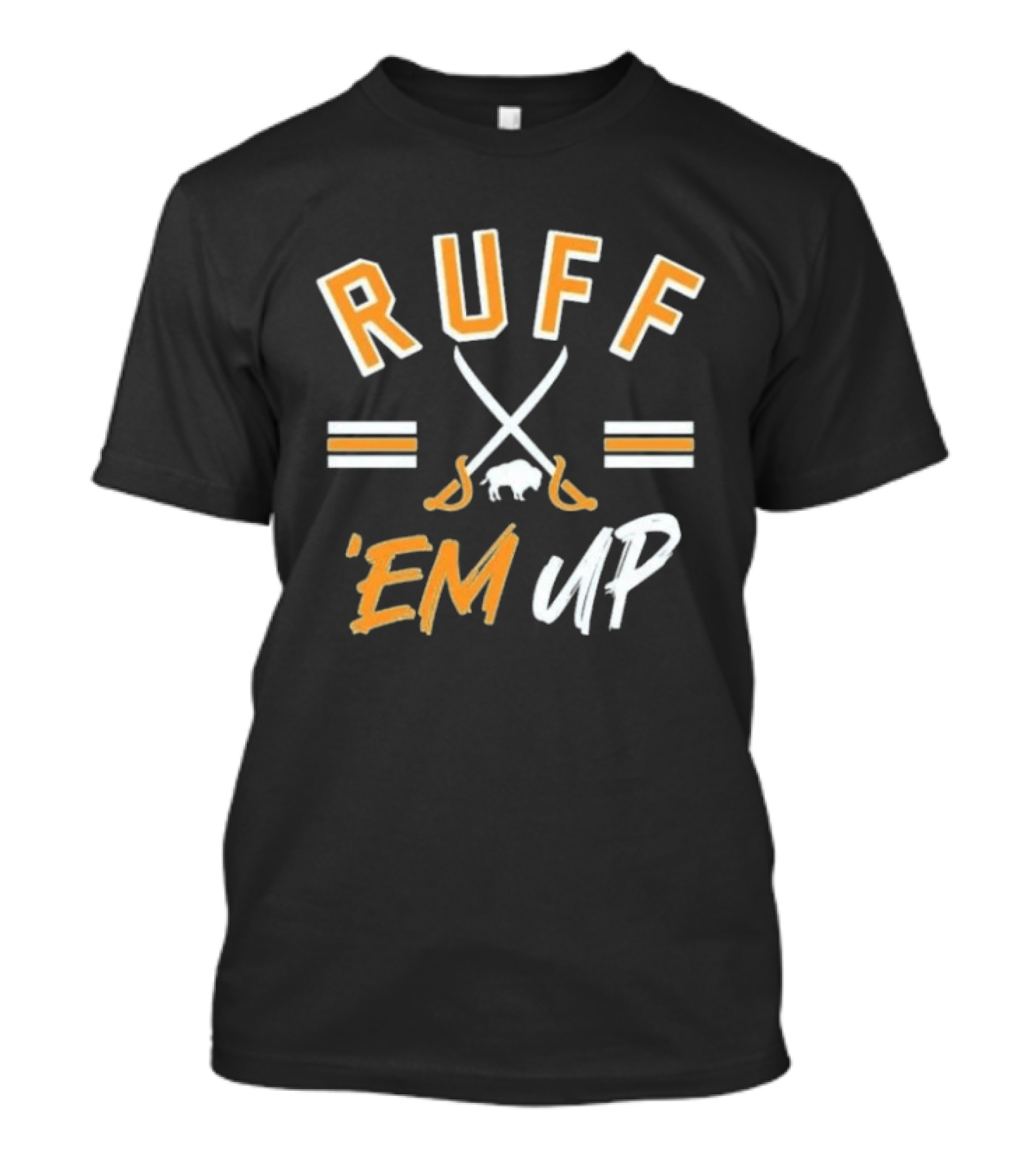 Buffalo Sabres Ruff 'Em Up Hockey Sticks And Buffalo T-Shirt