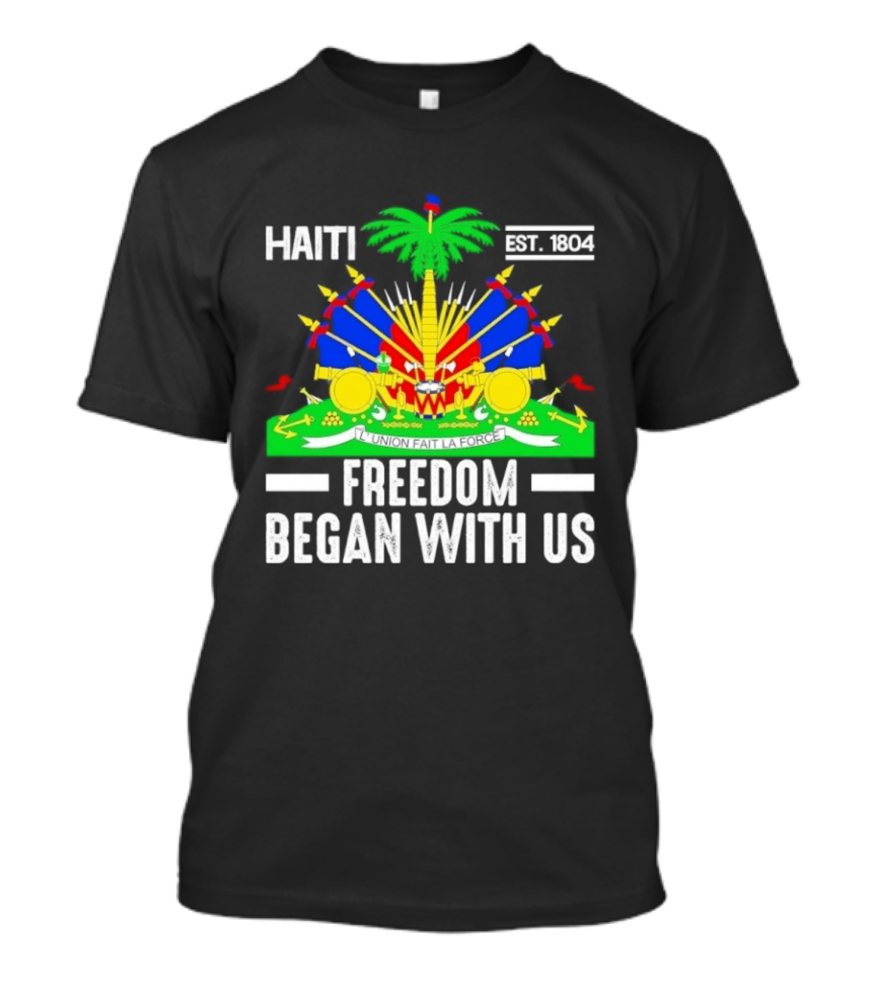 Haiti Freedom Began With Us Est. 1804 Haitian Heritage Flag T-Shirt