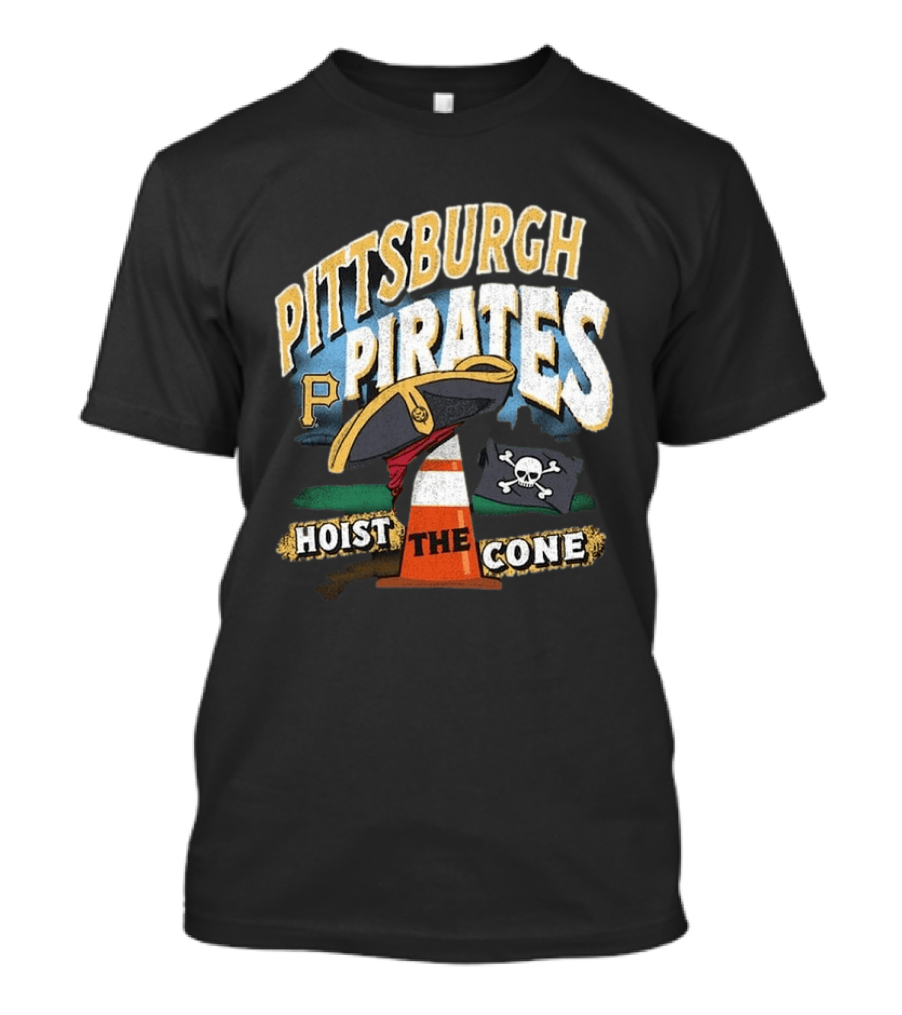 Pittsburgh Pirates Hoist The Cone Skull Flag T-Shirt