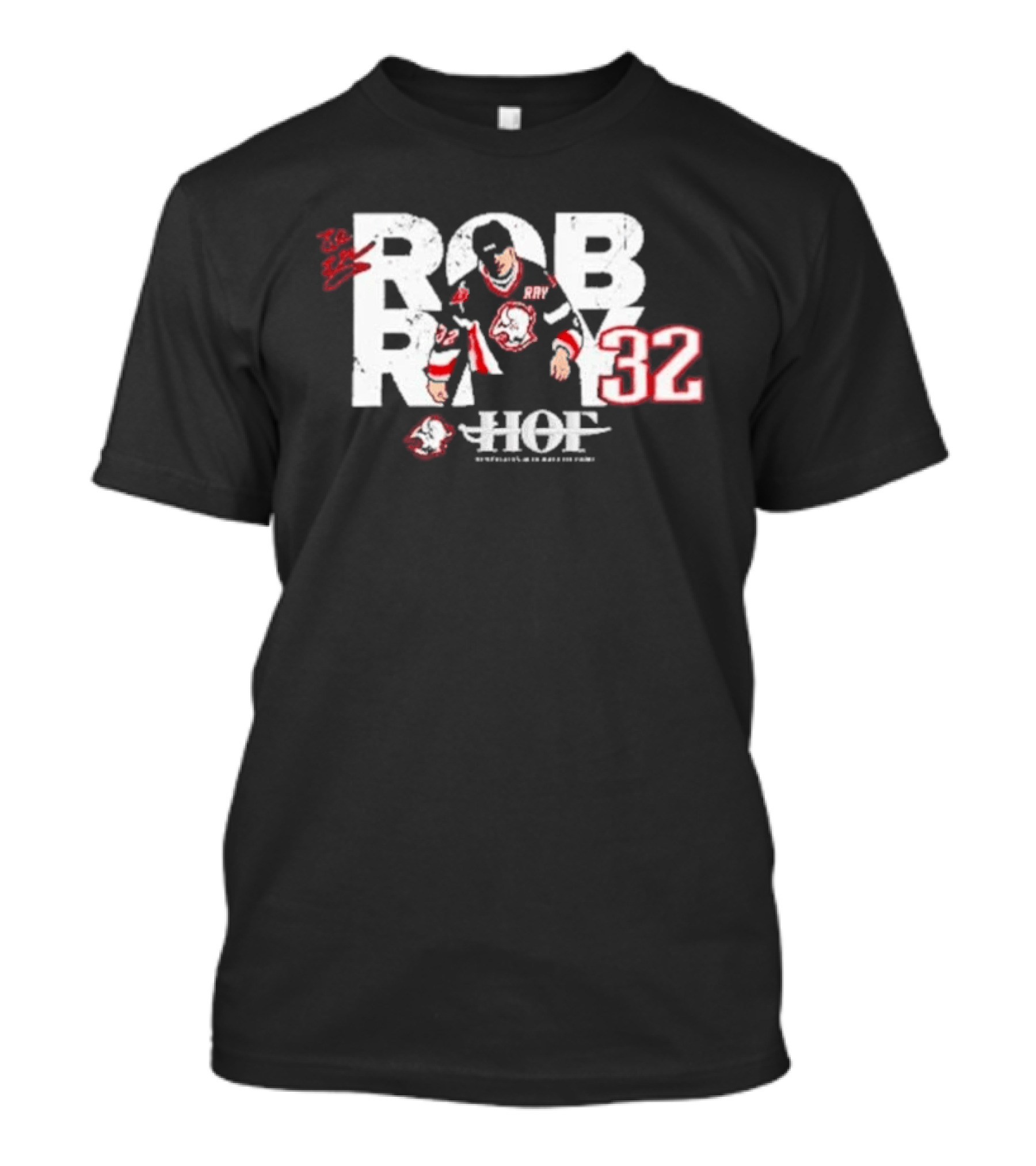 Rob Ray 32 Buffalo Sabres HOF Hockey Legend T-Shirt