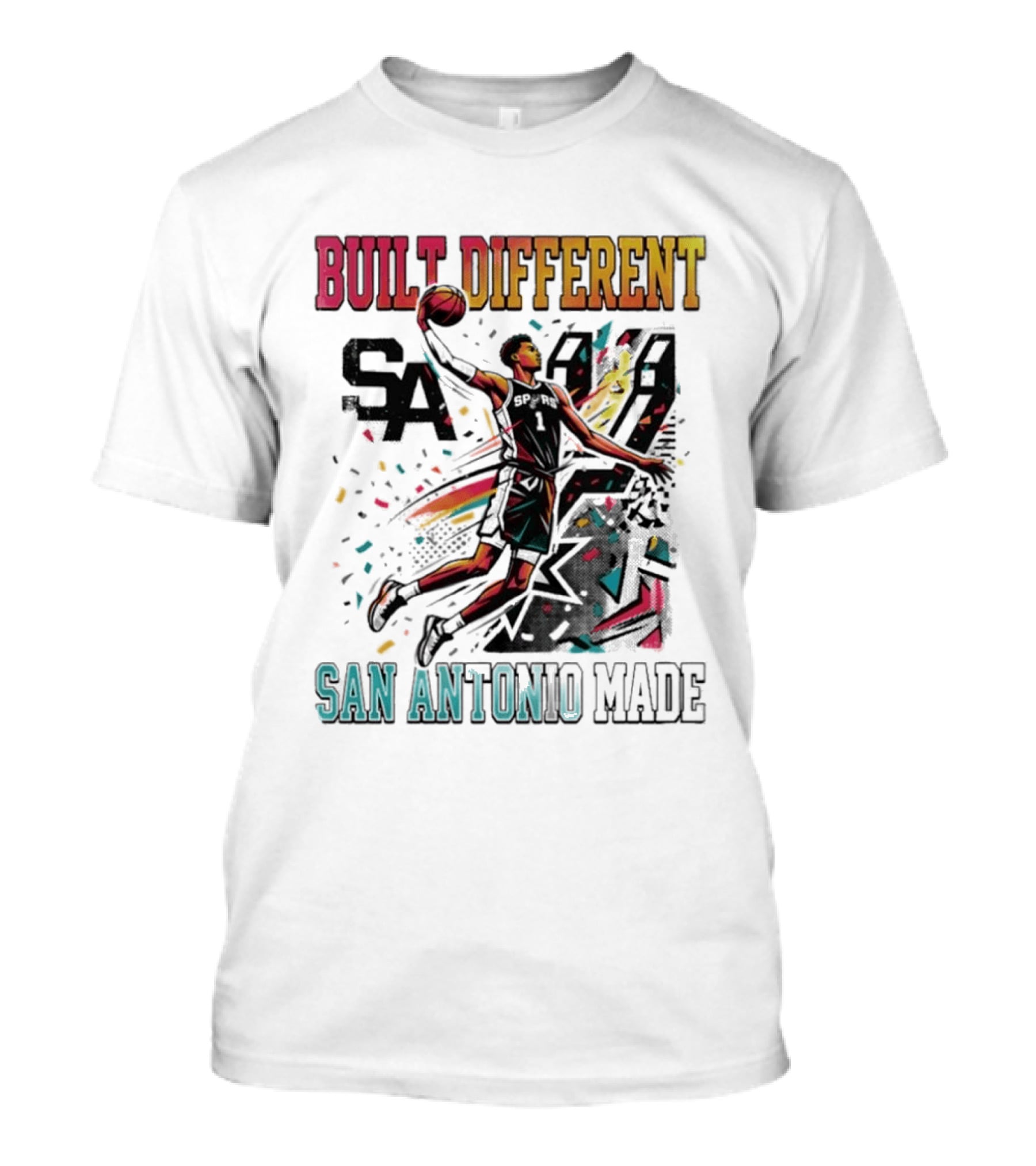Built Different Victor Wembanyama San Antonio Made Spurs Basketball 2026 T-Shirt