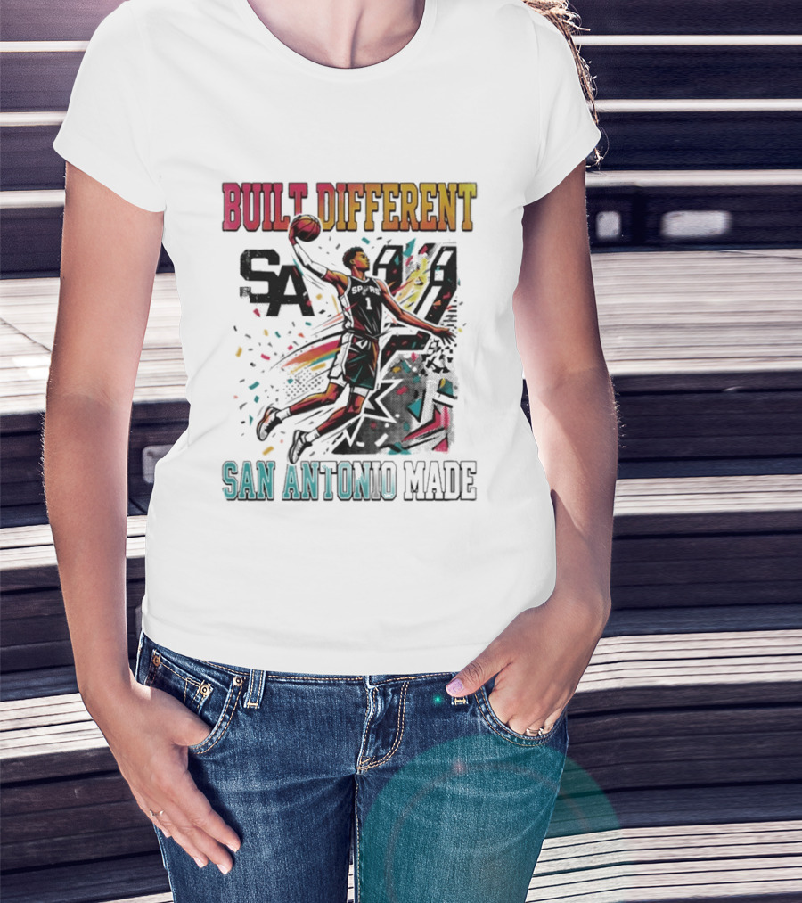 Built Different Victor Wembanyama San Antonio Made Spurs Basketball 2026 T-Shirt