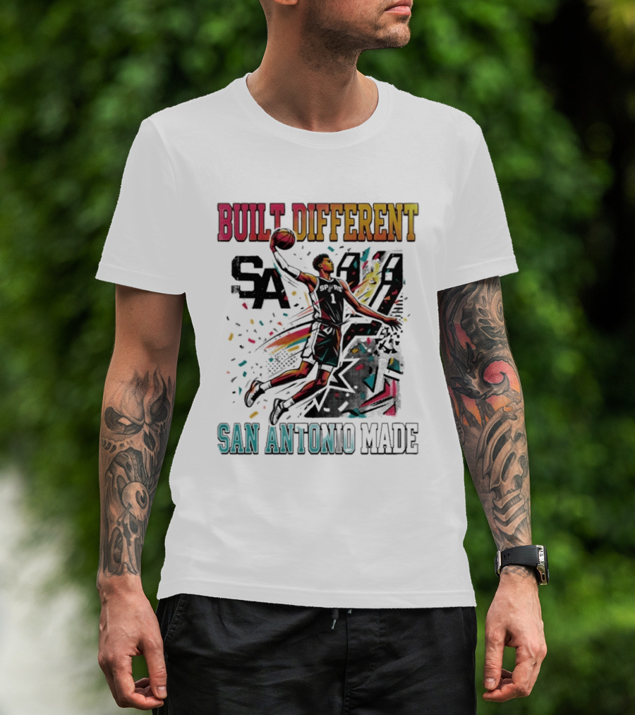 Built Different Victor Wembanyama San Antonio Made Spurs Basketball 2026 T-Shirt