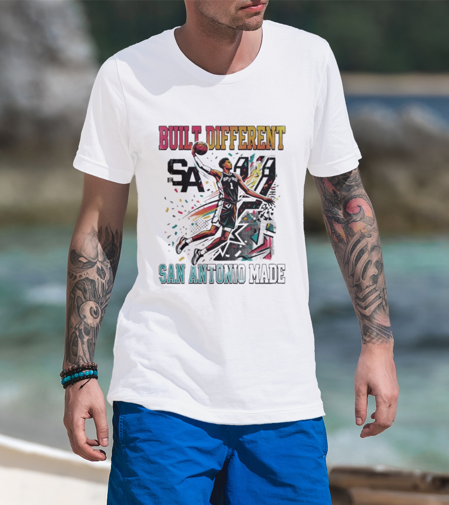 Built Different Victor Wembanyama San Antonio Made Spurs Basketball 2026 T-Shirt