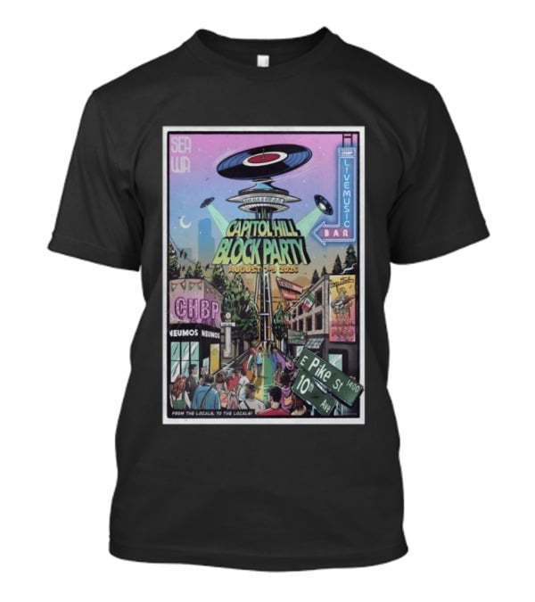 Capitol Hill Block Party 2026 Seattle Live Music August 5 9 T-Shirt