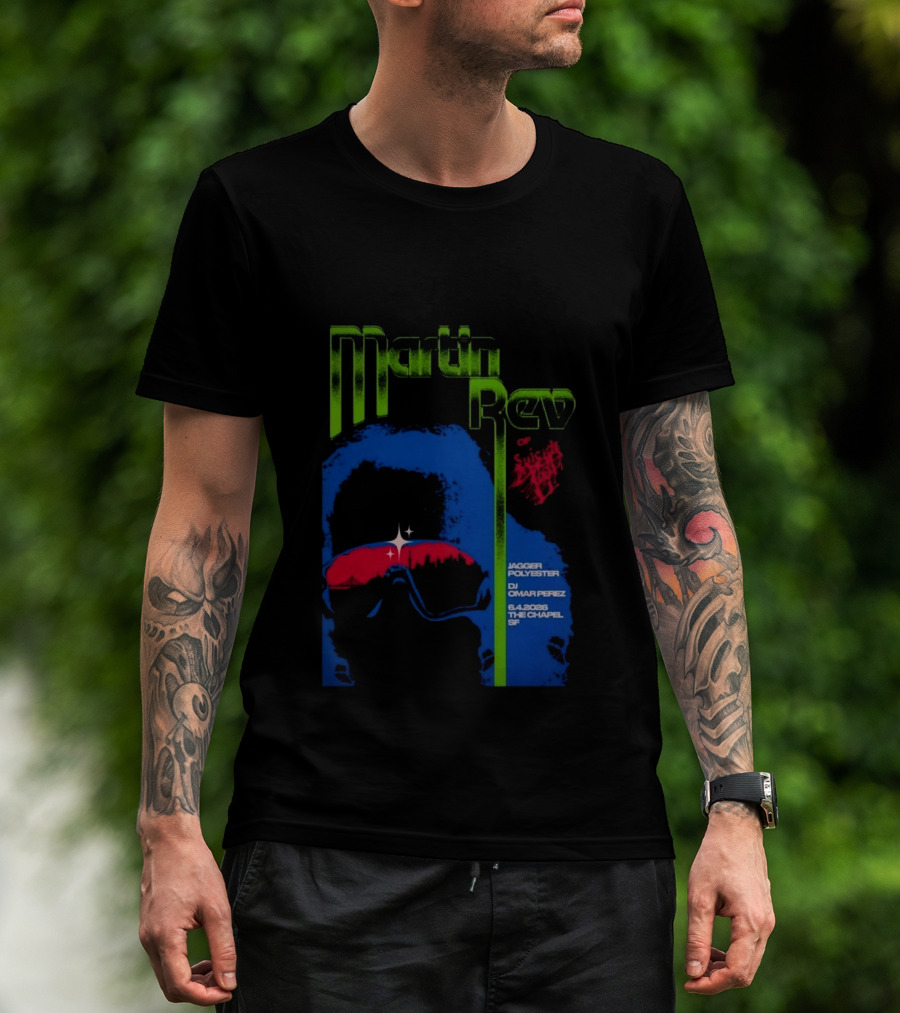 Martin Rev Suicide 6 4 2026 The Chapel SF Jagger Polyester DJ Omar Perez T-Shirt
