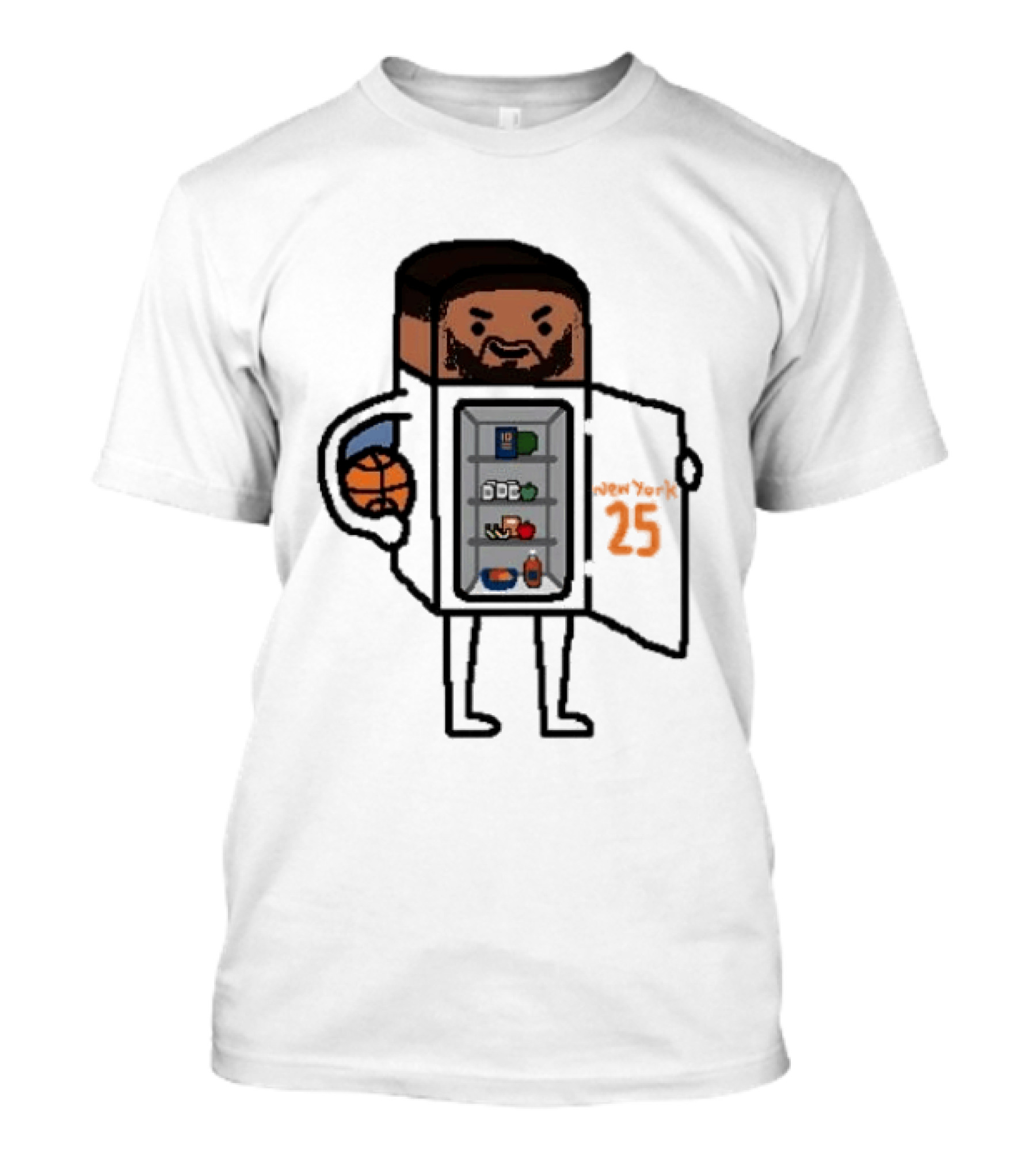 Mikal Bridges Fridge Doodle Knicks Basketball T-Shirt