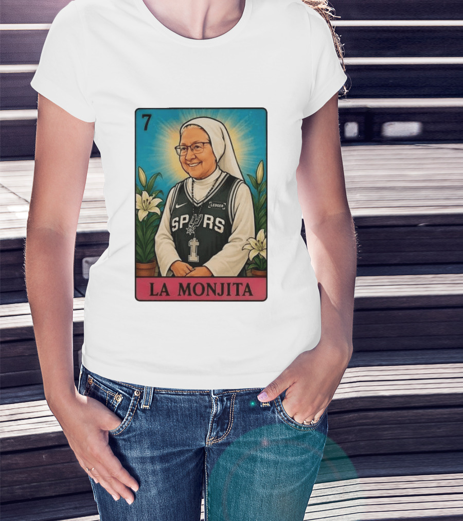 Salesian Sisters La Monjita Spurs Basketball Legend T-Shirt