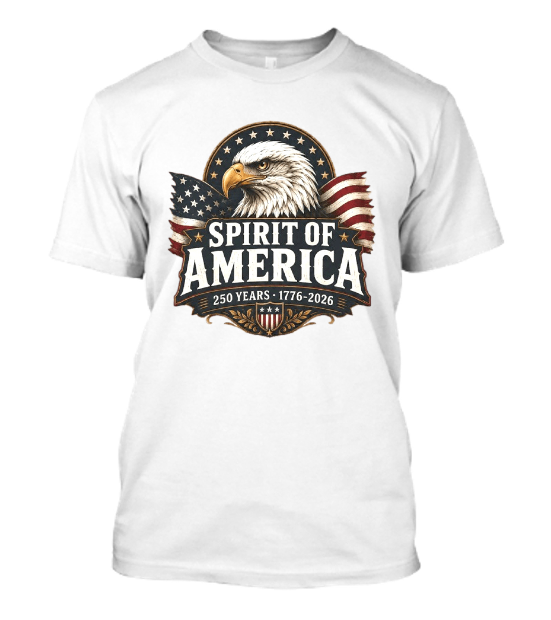Spirit Of America 250 Years 1776 2026 Patriotic Eagle T-Shirt