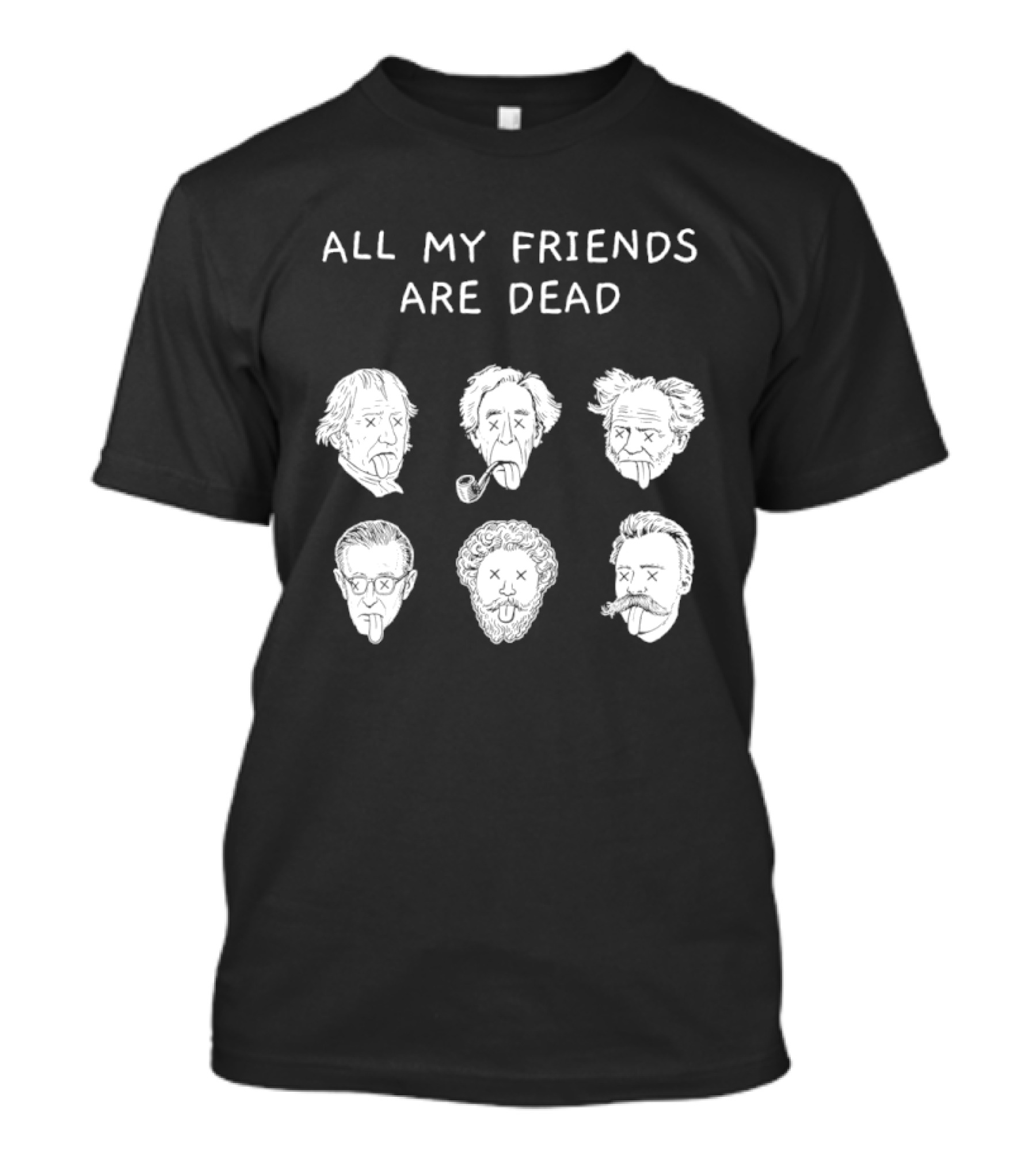 All My Friends Are Dead Dinosaur Book Characters T-Shirt