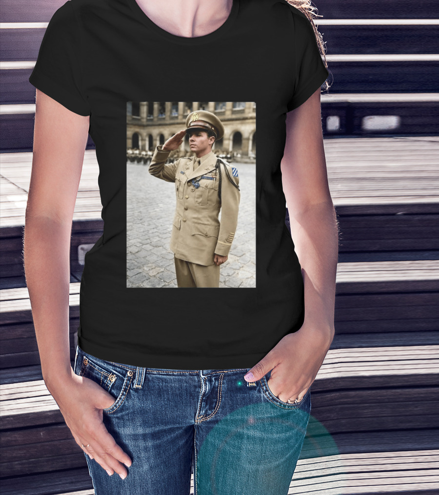 Audie Murphy The Boy Who Wouldn't Die May 28 1971 Plane Crash Hero 45 T-Shirt