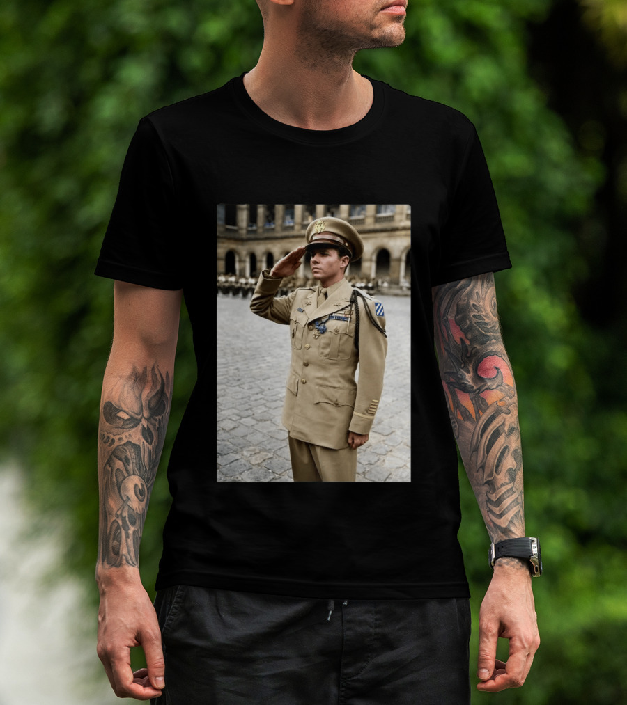Audie Murphy The Boy Who Wouldn't Die May 28 1971 Plane Crash Hero 45 T-Shirt