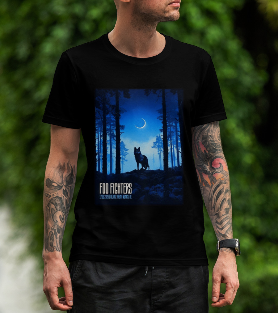 Foo Fighters 17 June 2026 Allianz Arena Munich Germany The Wolf T-Shirt