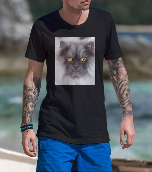 Jun The Angry Cat Golden Eyes Grumpy Expression T-Shirt